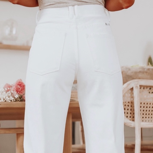 Kancan Ultra High Waist Y2K 90s Light Washed Distressed Wide Leg - Picture 3 of 7